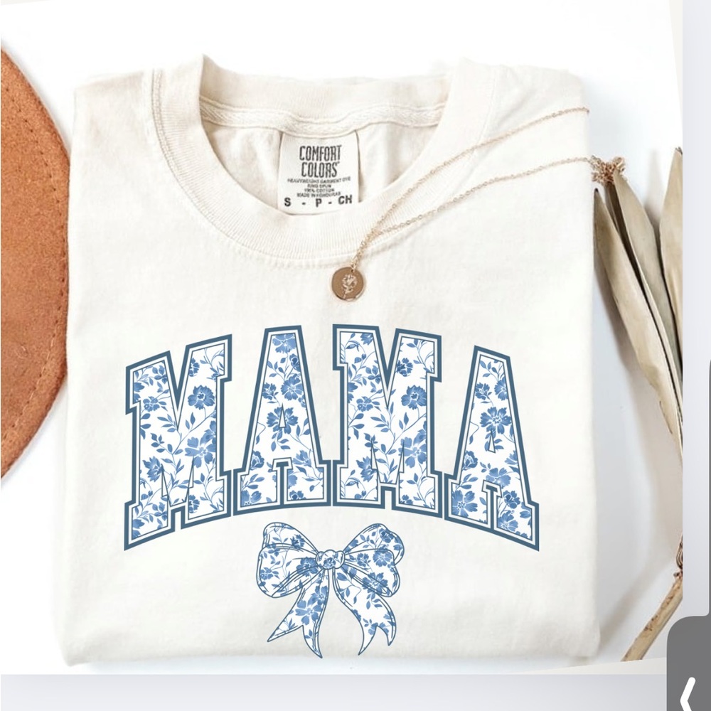 NEW Comfort Colors Mama Chinoiserie Shirt Graphic Tee, Oversized Shirt mom gift